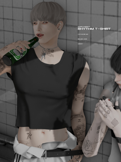 [Dope+Mercy]Rhythm T-shirt_Red (ADD)