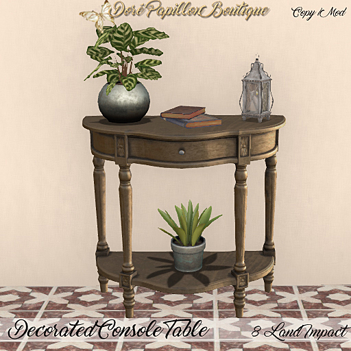 DPB Decorated Console Table - Golden