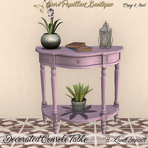 DPB Decorated Console Table - Pink