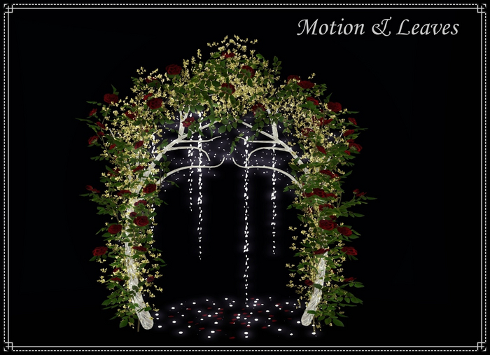 Motion & Leaves-Ravishing Red Rose Arch*