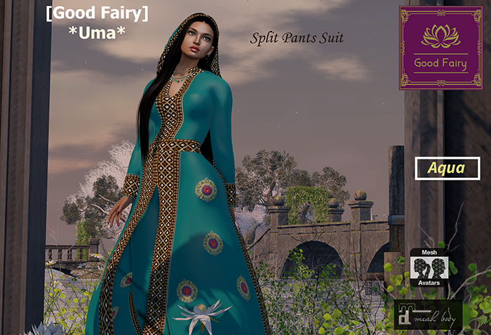 [Good Fairy] - Uma {Split Pants Suit} *AQUA*