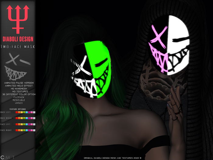 DIABOLI DESIGN - TWO FACE MASK