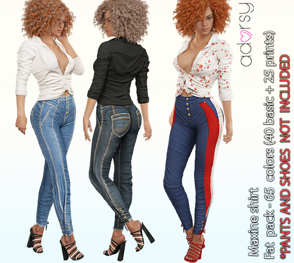 adorsy - Maxine Shirt Fatpack - Maitreya/Legacy/Lara Petite/Kupra/Reborn