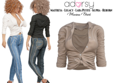 adorsy - Maxine Shirt Brown - Maitreya/Legacy/Lara Petite/Kupra/Reborn