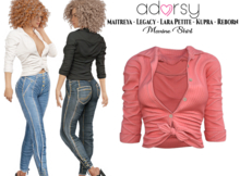 adorsy - Maxine Shirt Coral - Maitreya/Legacy/Lara Petite/Kupra/Reborn
