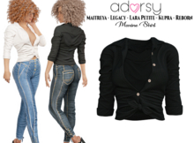 adorsy - Maxine Shirt Dark Black - Maitreya/Legacy/Lara Petite/Kupra/Reborn