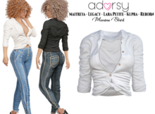 adorsy - Maxine Shirt White - Maitreya/Legacy/Lara Petite/Kupra/Reborn