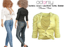 adorsy - Maxine Shirt Yellow - Maitreya/Legacy/Lara Petite/Kupra/Reborn