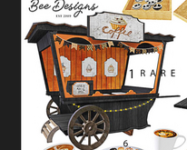 01 Bee Designs Halloween Cake's Wagon RARE