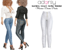 adorsy - Maxine Denim Pants White - Maitreya/Legacy/Kupra/Reborn