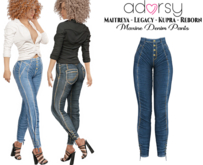 adorsy - Maxine Denim Pants Dark Blue - Maitreya/Legacy/Kupra/Reborn