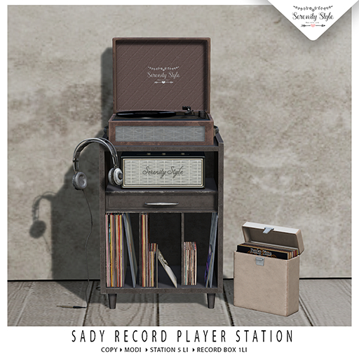 Serenity Style- Sady Record Player  Station 