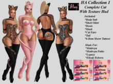 *BSASSY* {HA COLLECTION 1} CAT OUTFIT COMPLETE WITH HUD