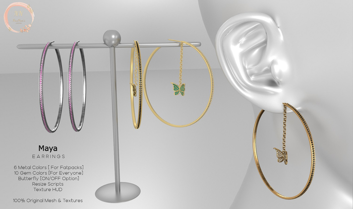 NaaNaa's Maya Earrings Black V.1