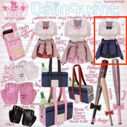 .tsg. Delinquent - Uniform Black RARE