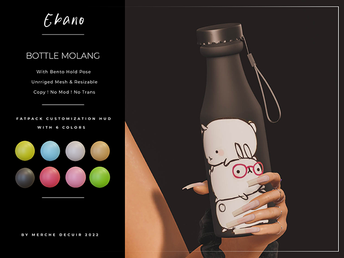 Ebano-Bottle Molang(BLACK)