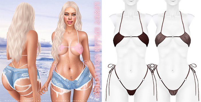 Lush - Lewdy Splash Bikini Umber