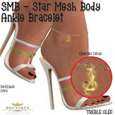 SMB Star Mesh Body Ankle Chain Bracelet TREBLE CLEF (Boxed)