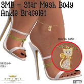 SMB Star Mesh Body Ankle Chain Bracelet KITTY (Boxed)