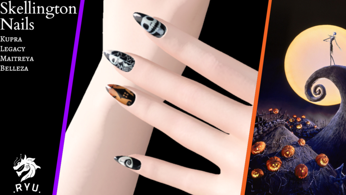 .RYU. Skellington Nails