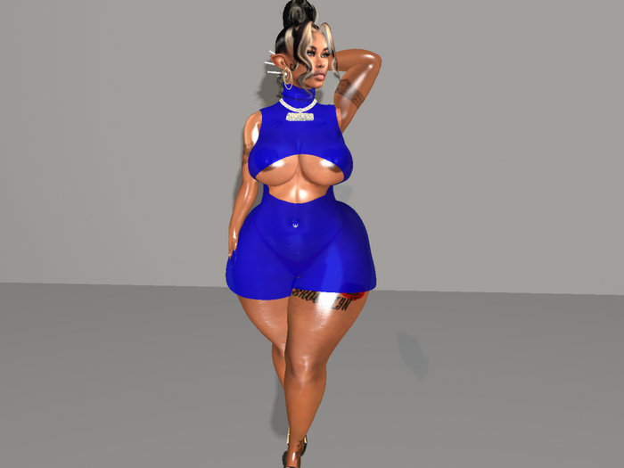 Blue Sheer Bodysuit (K)