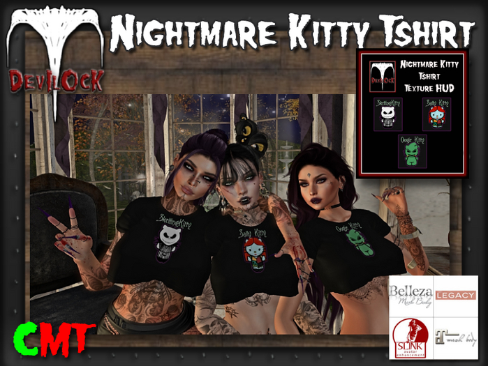 DEVILOCK - Nightmare Kitty Tshirt (ADD TO UNPACK)