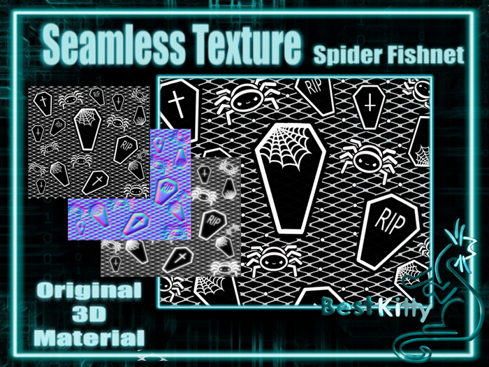 Best Kitty Seamless 3D Textures and Materials: Tombstone Fishnet