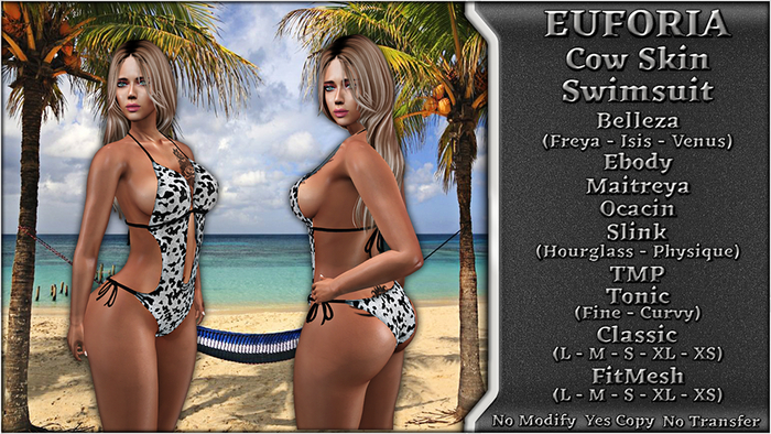 * EUFORIA * Cow Skin Swimsuit