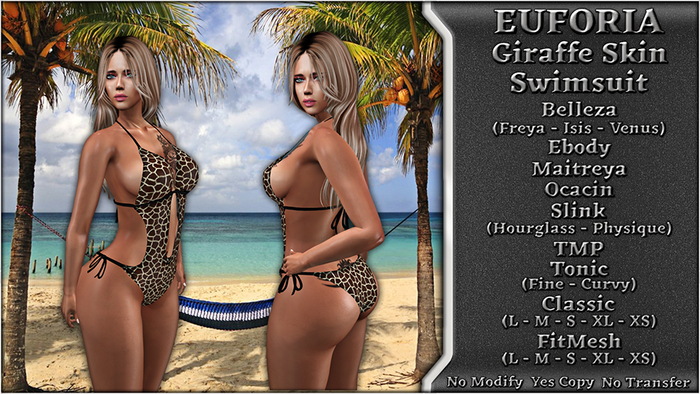 * EUFORIA * Giraffe Skin Swimsuit