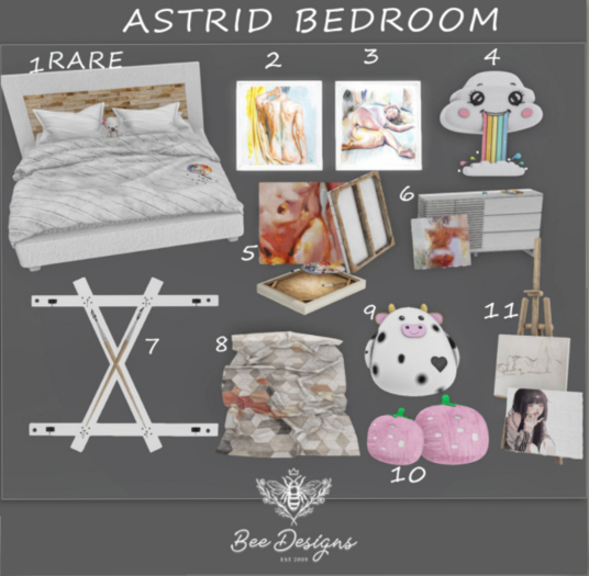 01 Bee Designs Astrid Bedroom RARE