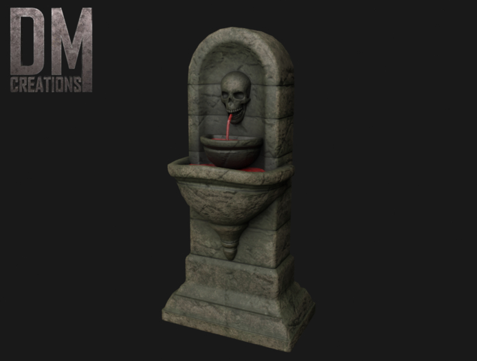 Skull Fountain Full Perm Mesh