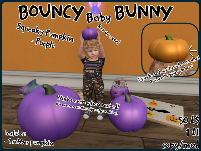 [BBB] Squeaky Pumpkin - Purple