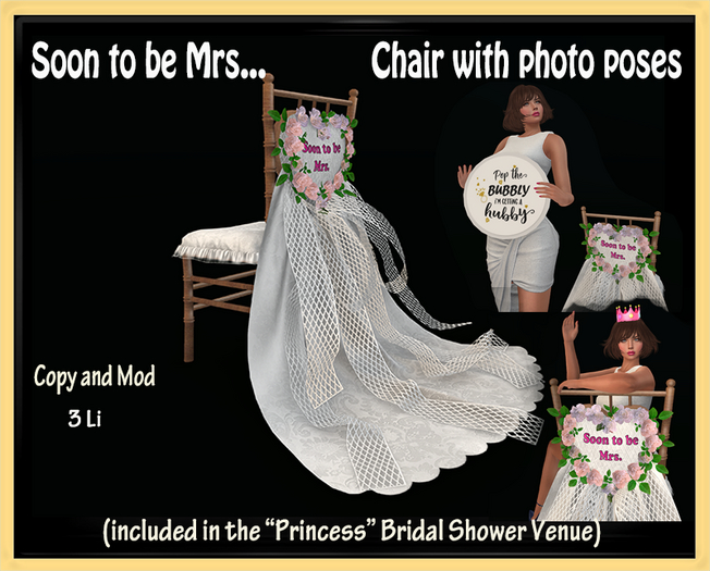 Soon to be Mrs - Chair with photo poses