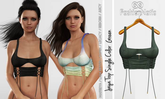 Jaya Top Green - Maitreya, Lara Petite, Kupra Original, Legacy, Nerido, Reborn, Juicy - FashionNatic