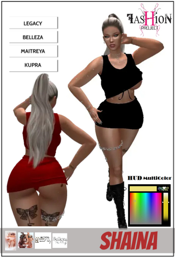 SHAINA TOP+SKIRT+PANTIE WITH HUD COLOR