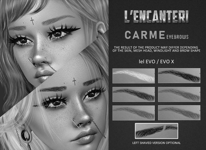 L'ENCANTERI - CARME Eyebrows (Lelutka EVO / EVO X) DEMO