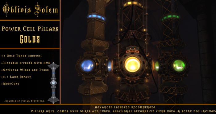 [+Oblivis+] Power Cell Pillars GOLDS