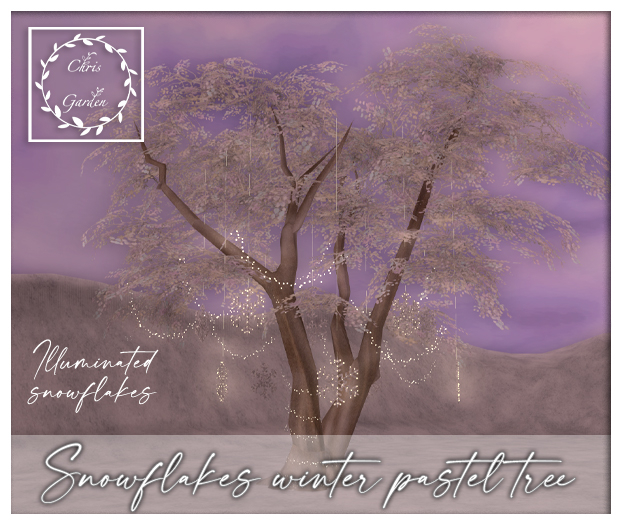 C*Snowflakes winter pastel tree
