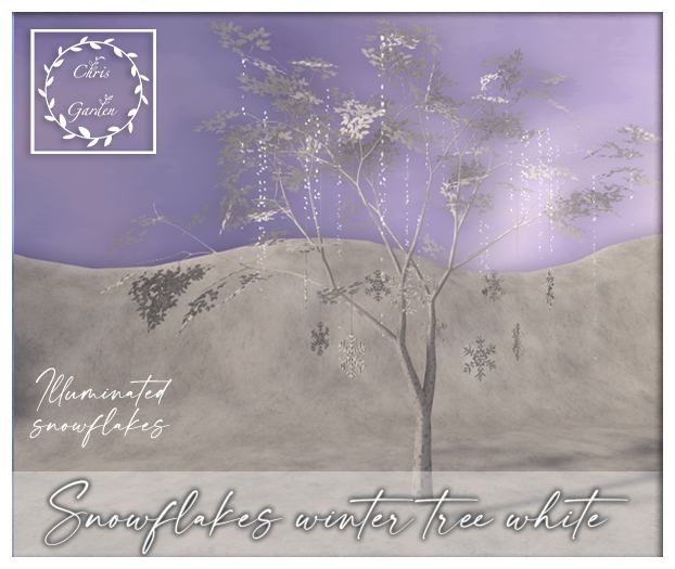 C*Snowflakes winter tree white