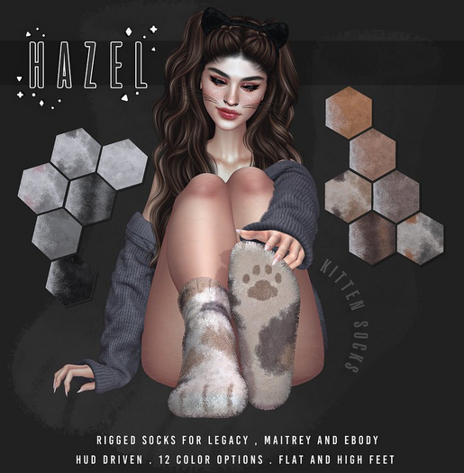 HAZEL . KITTEN SOCKS