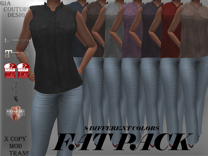 "GCD" Tyler Leather Vest FAT PACK