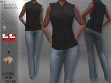 "GCD" Tyler Leather Vest Black