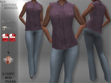 "GCD" Tyler Leather Vest Pink