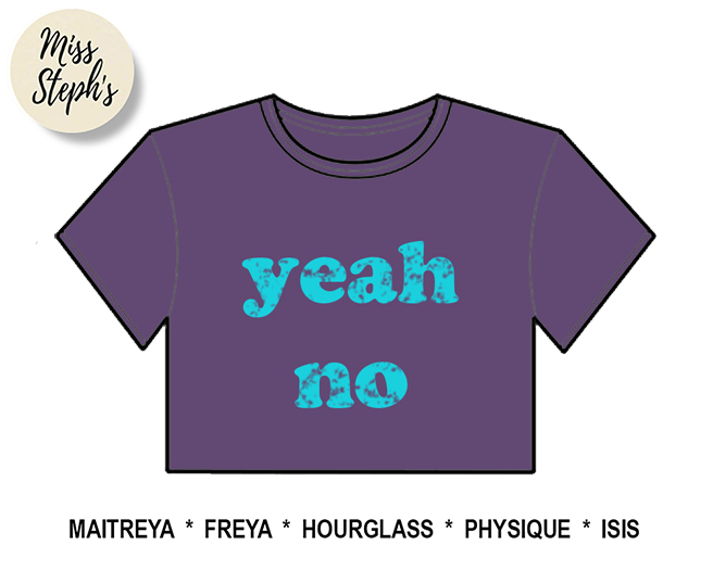 Cropped T-Shirt - yeah no 