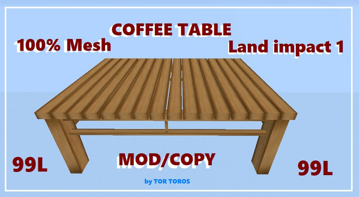 Coffee TABLE Model 10 1Li