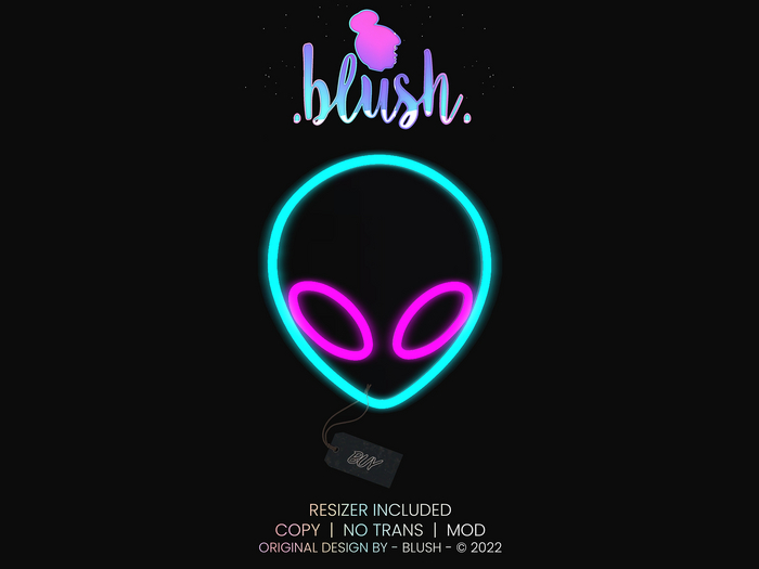 BLUSH - Neon Alien Head  [Animated]