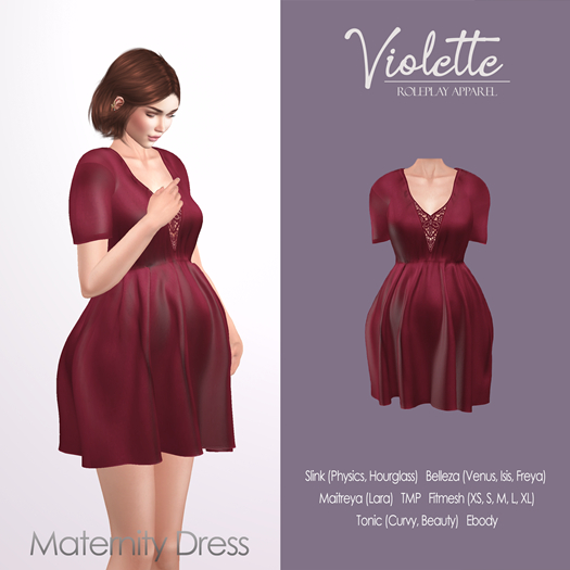 VIOLETTE - Red Maternity Dress