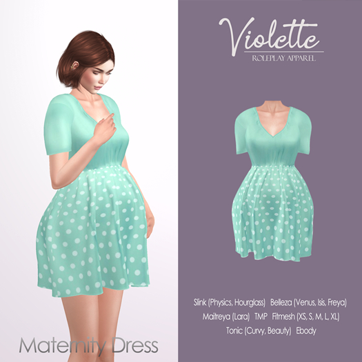 VIOLETTE - Blue Maternity Dress