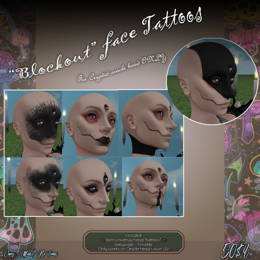 [MoMu] Oracle Head "Blockout" tattoos