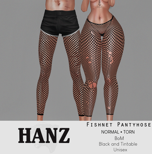 HANZ - Fishnet Pantyhose - FATPACK